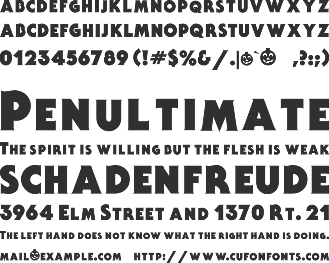 Halloween78 font preview