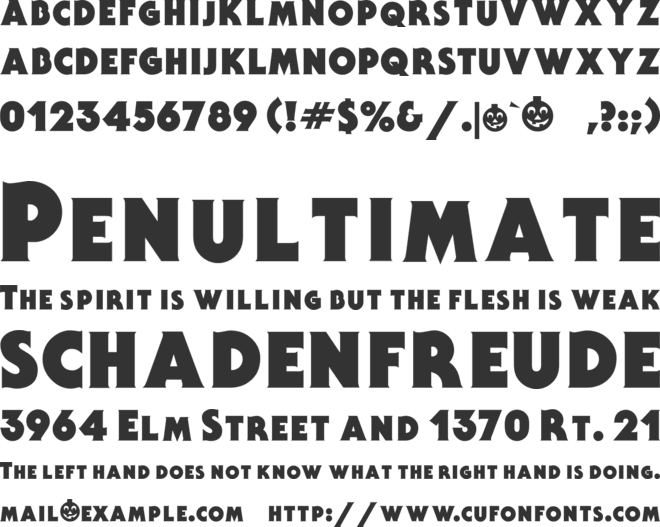 Halloween78 font preview