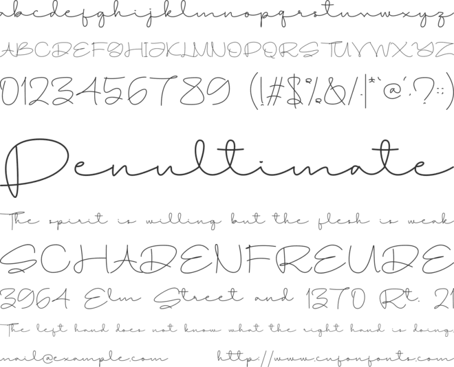 Gamore font preview