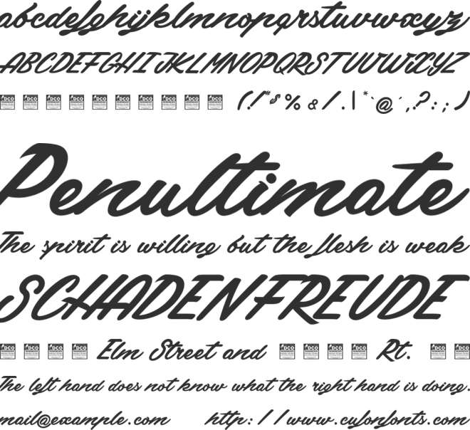 Citadelle_PersonalUseOnly font preview