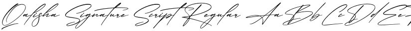 Qalisha Signature Script font download