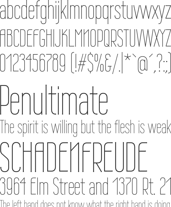 Wire One font preview