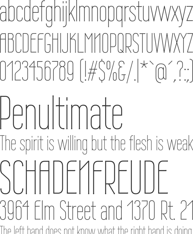 Wire One font preview