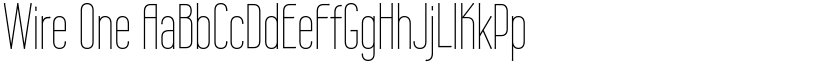 Wire One font