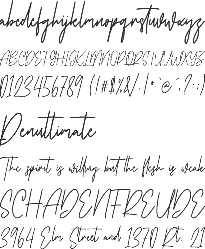 Betsyclove font preview