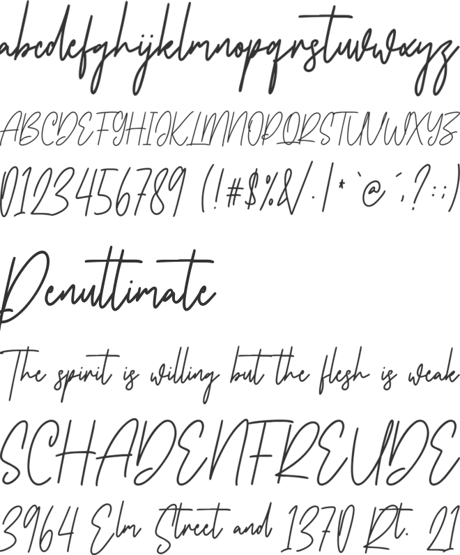 Betsyclove font preview
