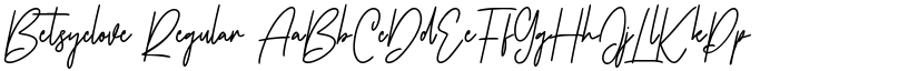 Betsyclove Regular font