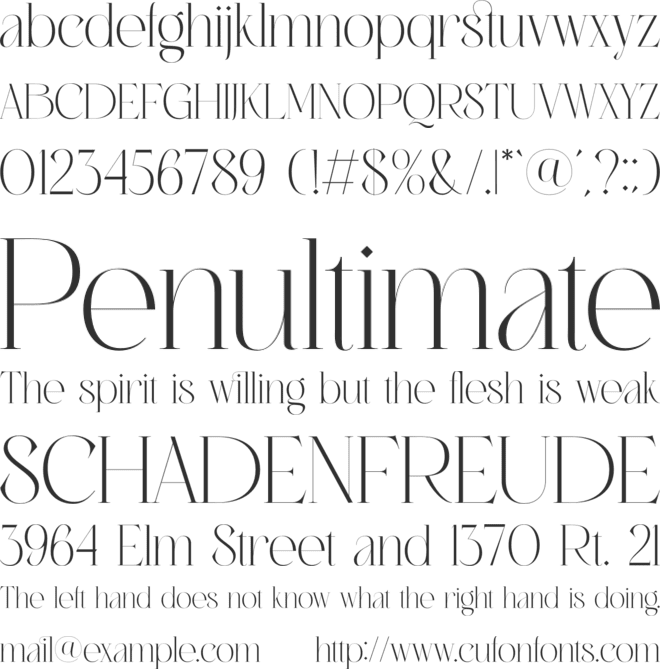 Migasike font preview
