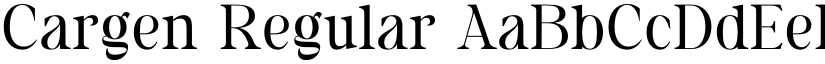 Cargen Regular font