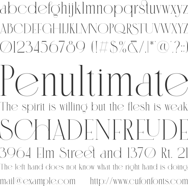 Cannia font preview