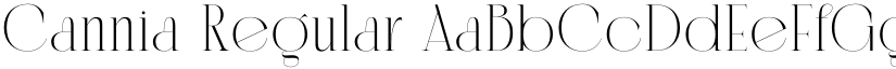Cannia Regular font