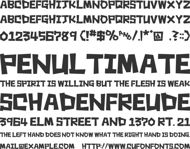 Square Rough font preview