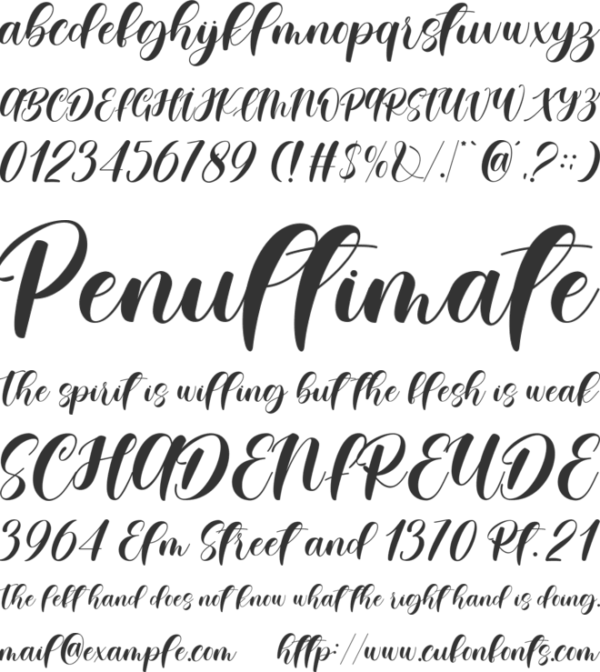 Balagize font preview