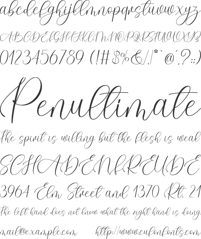 Finolia font preview