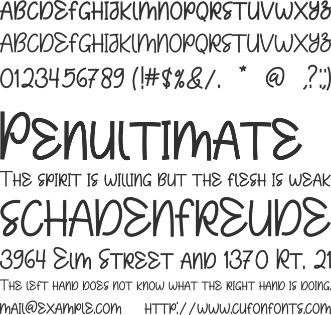 Beauty Sunday font preview