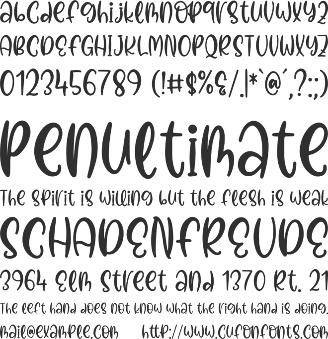 Rosalia HolIDAY font preview