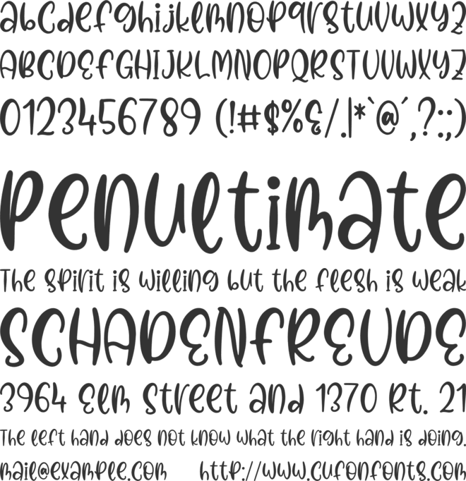 Rosalia HolIDAY font preview