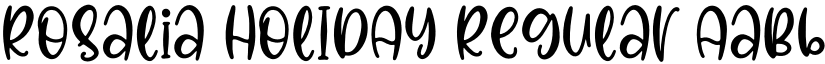 Rosalia HolIDAY Regular font