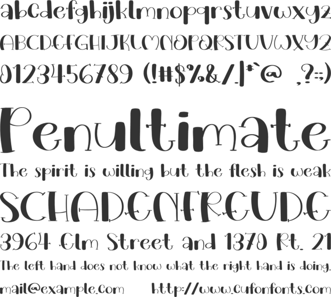 Love Everywhere font preview