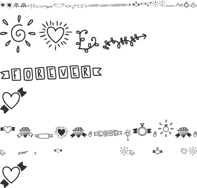 Love Ornaments font preview
