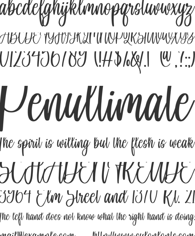 Loventine font preview
