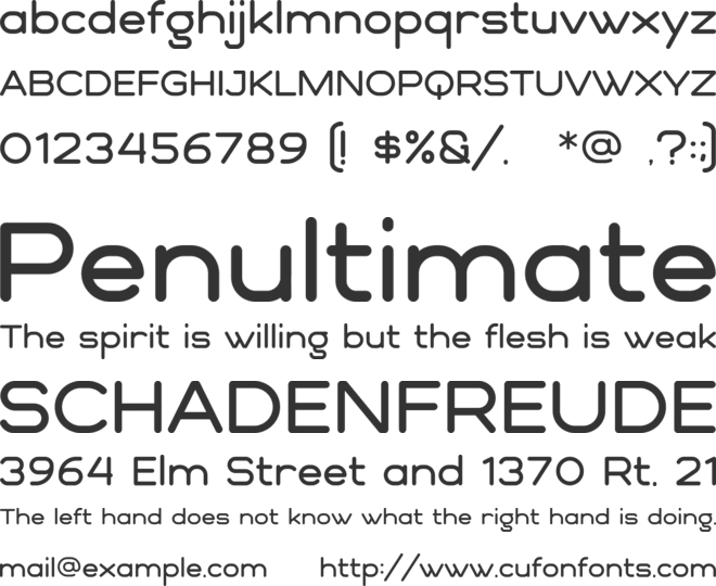 MERAGEN font preview