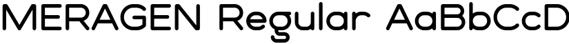 MERAGEN Regular font