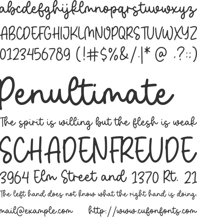 kind friend font preview