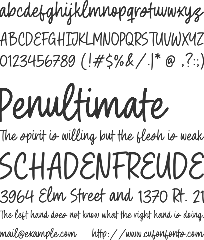 Sweet Chocolate font preview