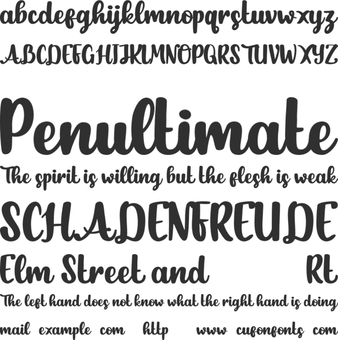 Hello Sunday font preview