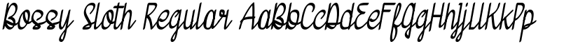 Bossy Sloth Regular font