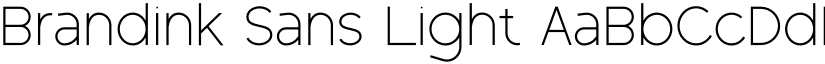 Brandink Sans Light font