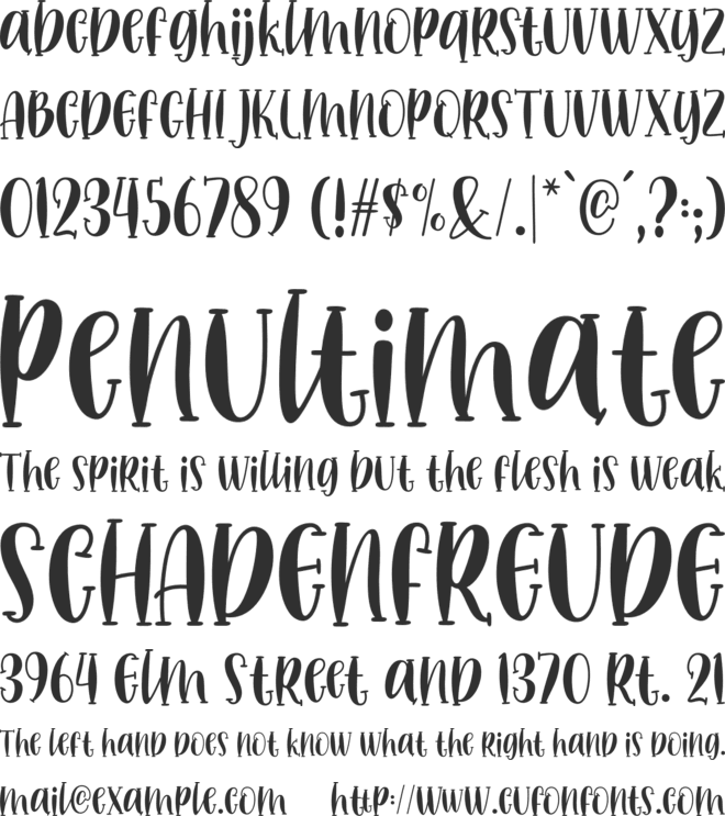 Hello Crafts font preview