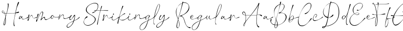 Harmony Strikingly Regular font