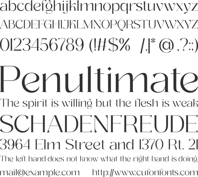 Zitter font preview
