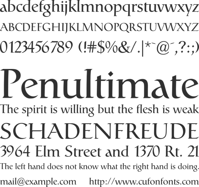 Catull font preview