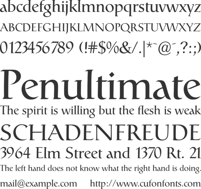 Catull font preview