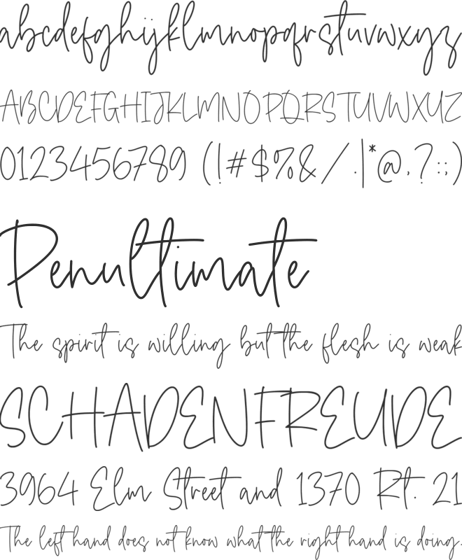 Darling Butter font preview