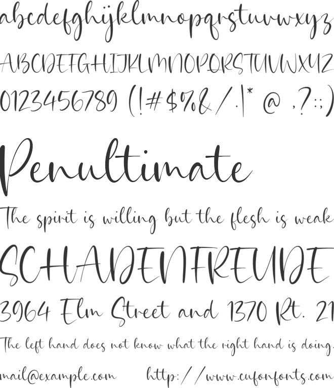 Fashion History font preview