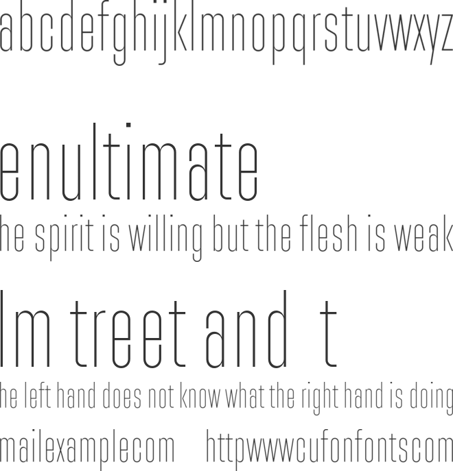 Rahong Trial font preview