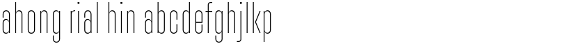 Rahong Trial Thin font