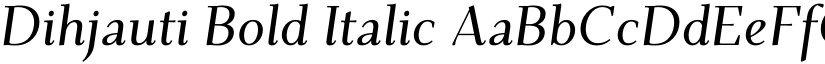 Dihjauti Bold Italic font