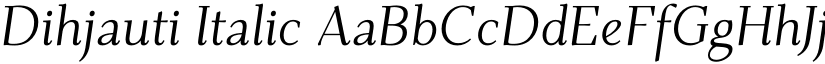 Dihjauti Italic font