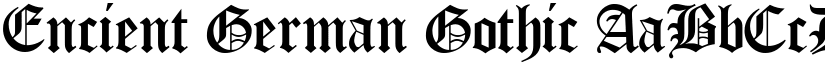 Encient German Gothic font