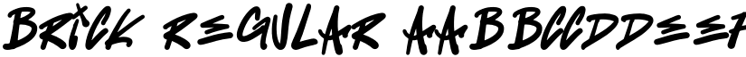 Brick Regular font