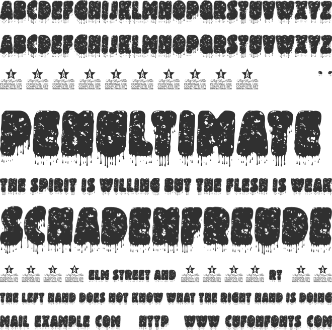 FRIEDGOOP PERSONAL USE font preview