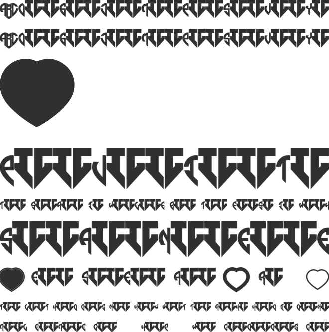 ABC-Love-Monogram font preview