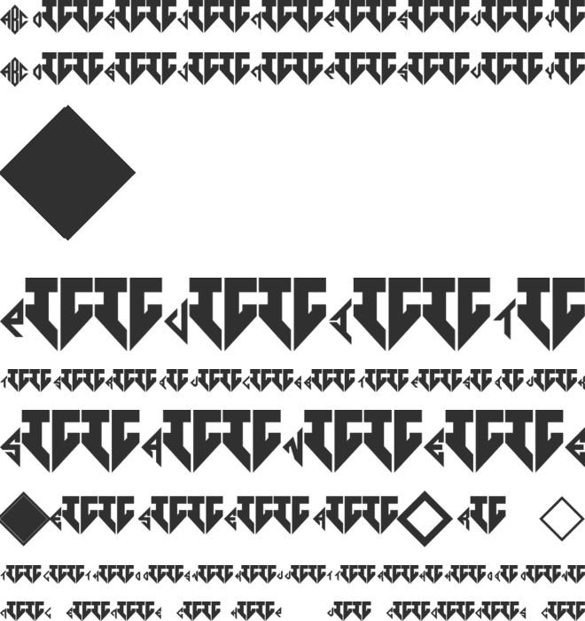 ABC-Diamond-Monogram font preview