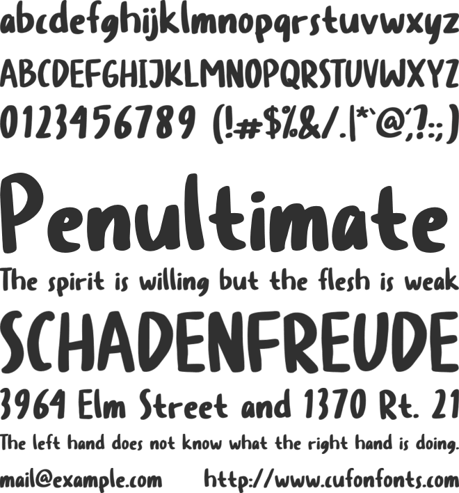 Cheerful Morning font preview