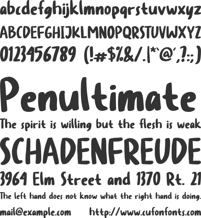 Cheerful Morning font preview
